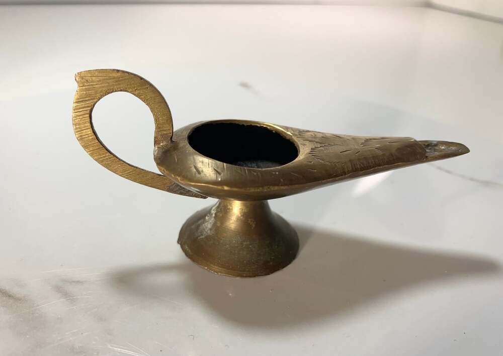 Brass Incense Holder Etched Lamp